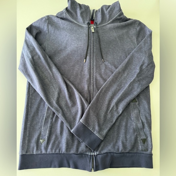Hugo Boss Mens Zippered Hoodie Size L - Picture 1 of 14